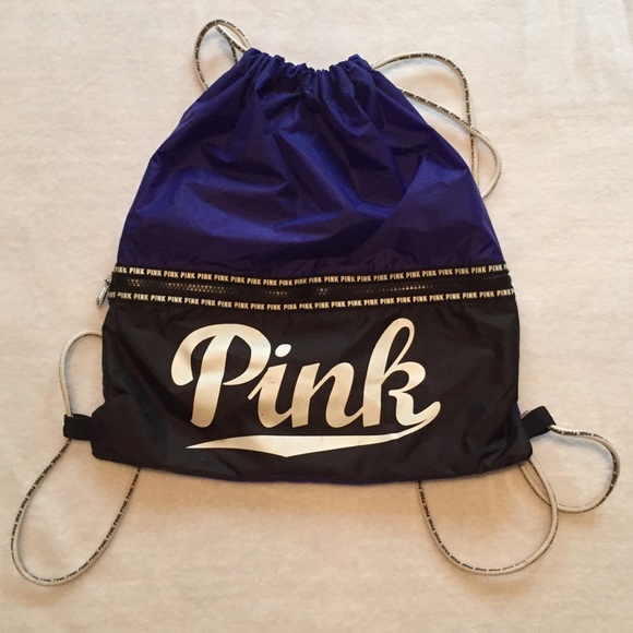 victoria's secret pink drawstring backpack